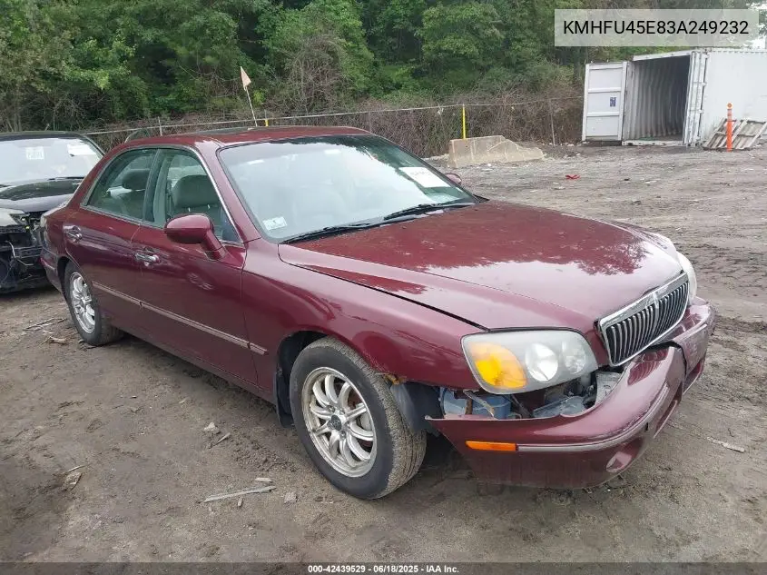 2003 Hyundai Xg350 L VIN: KMHFU45E83A249232 Lot: 42439529