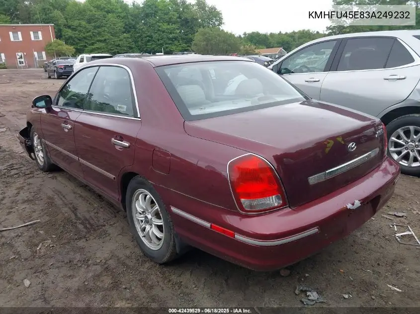 2003 Hyundai Xg350 L VIN: KMHFU45E83A249232 Lot: 42439529