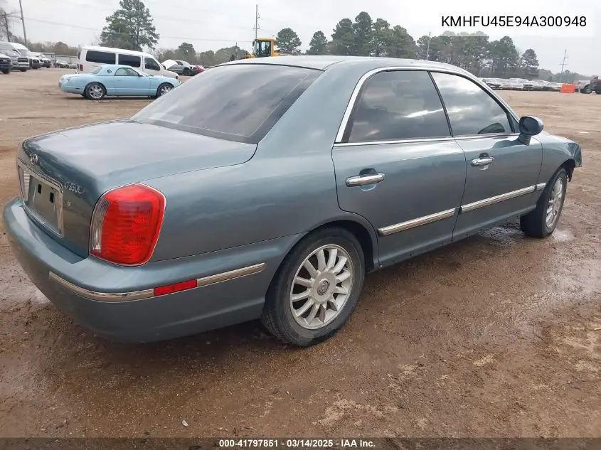 2004 Hyundai Xg350 L VIN: KMHFU45E94A300948 Lot: 41797851