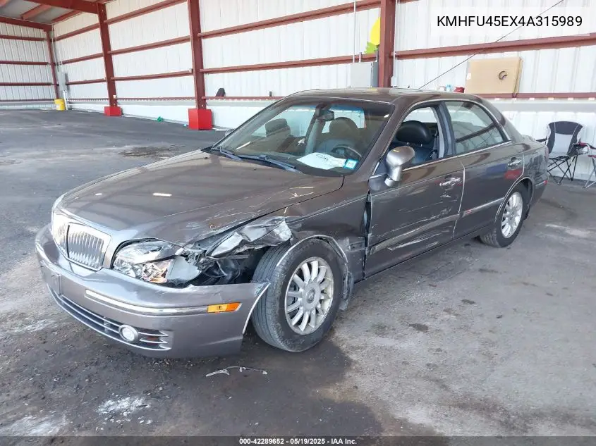 2004 Hyundai Xg350 L VIN: KMHFU45EX4A315989 Lot: 42289652