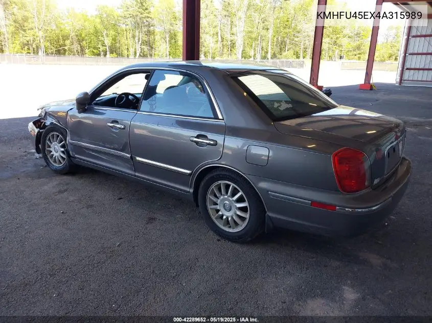 2004 Hyundai Xg350 L VIN: KMHFU45EX4A315989 Lot: 42289652