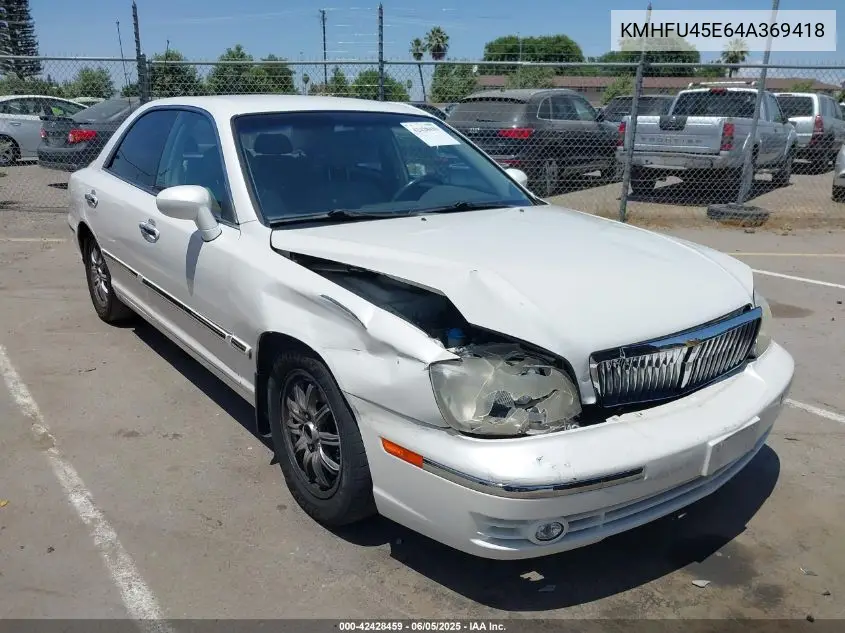 2004 Hyundai Xg350 L VIN: KMHFU45E64A369418 Lot: 42428459