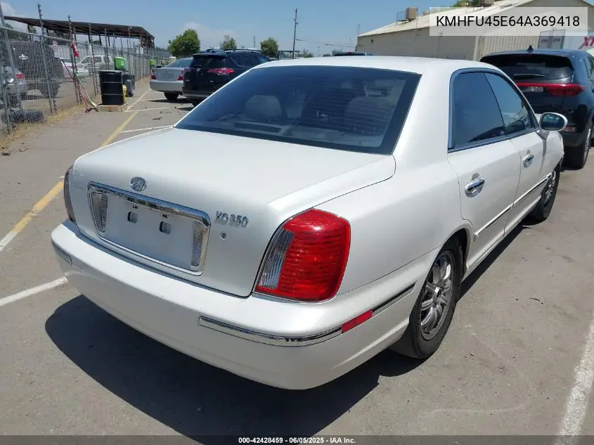 2004 Hyundai Xg350 L VIN: KMHFU45E64A369418 Lot: 42428459