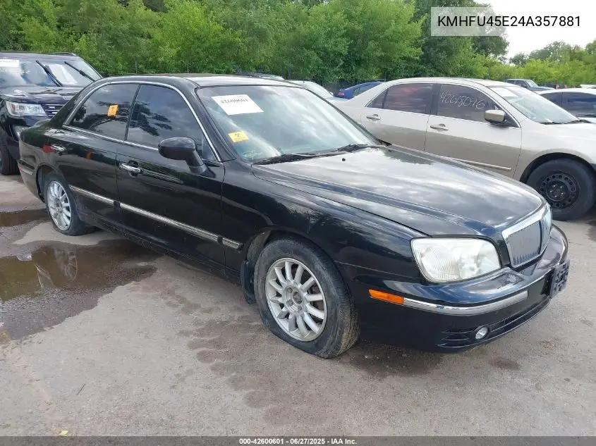 2004 Hyundai Xg350 L VIN: KMHFU45E24A357881 Lot: 42600601