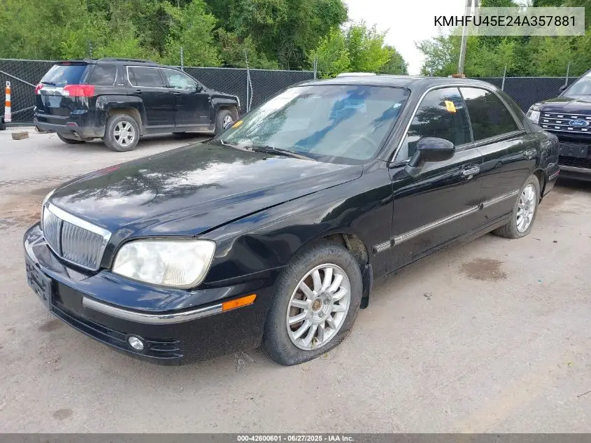 2004 Hyundai Xg350 L VIN: KMHFU45E24A357881 Lot: 42600601