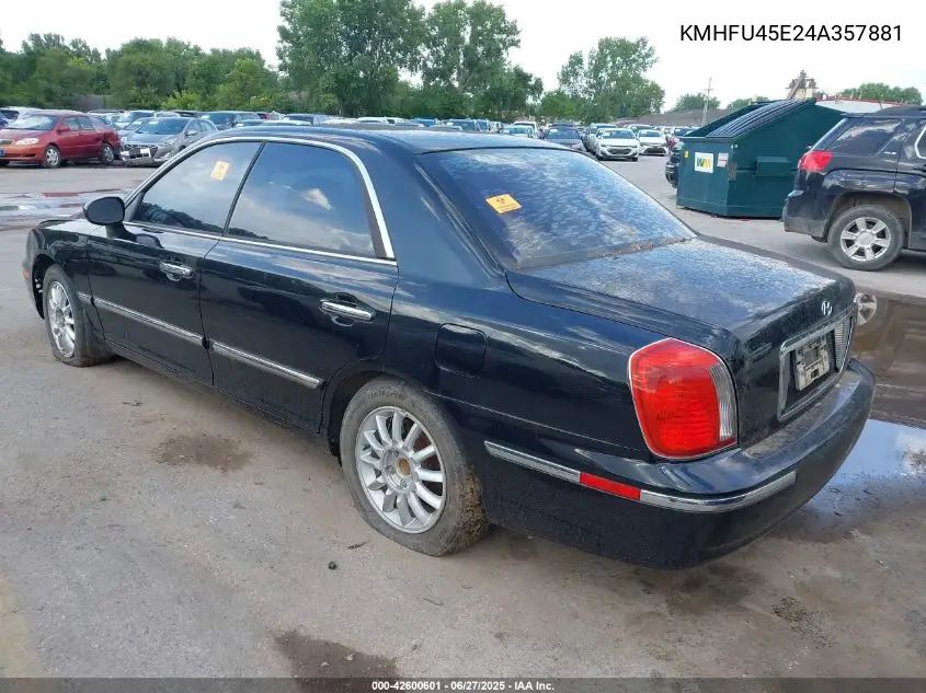 2004 Hyundai Xg350 L VIN: KMHFU45E24A357881 Lot: 42600601