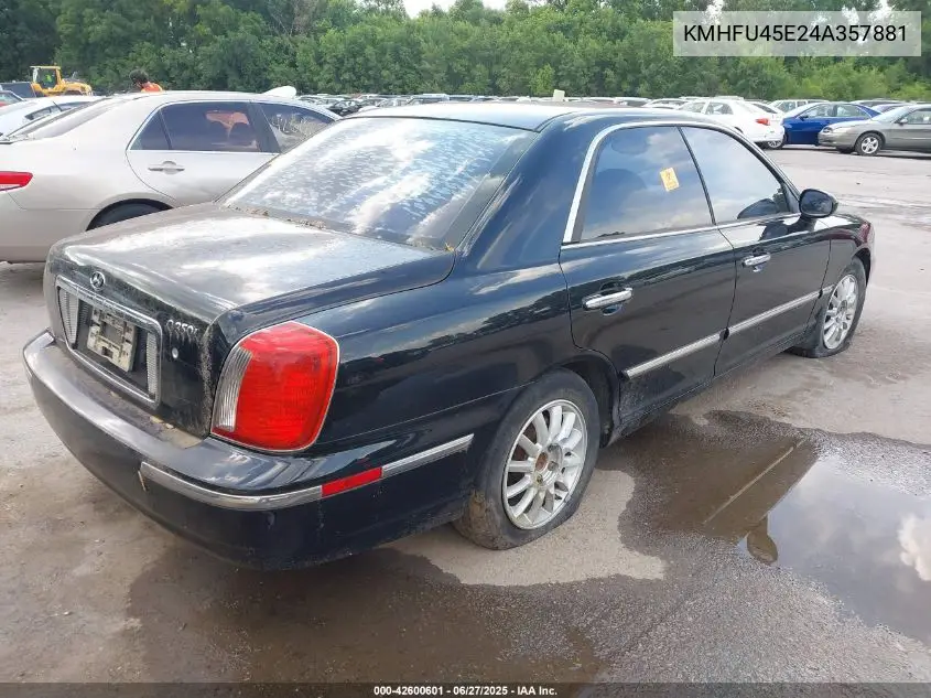2004 Hyundai Xg350 L VIN: KMHFU45E24A357881 Lot: 42600601