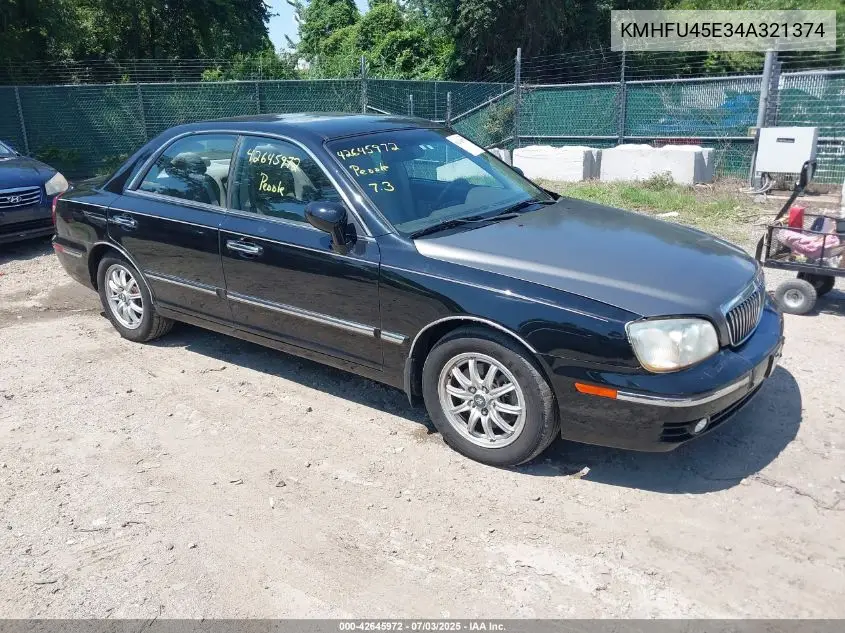 2004 Hyundai Xg350 L VIN: KMHFU45E34A321374 Lot: 42645972