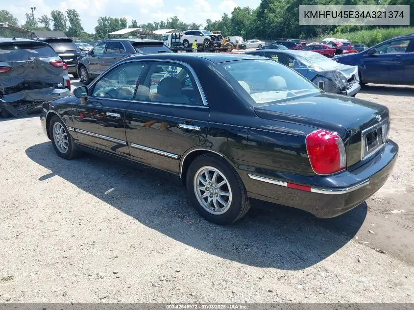 2004 Hyundai Xg350 L VIN: KMHFU45E34A321374 Lot: 42645972