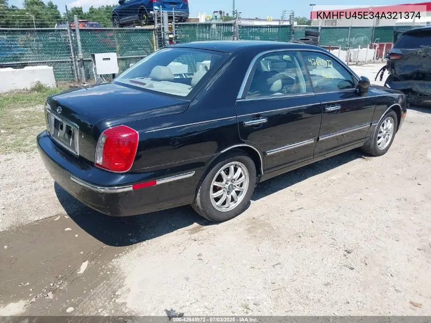 2004 Hyundai Xg350 L VIN: KMHFU45E34A321374 Lot: 42645972
