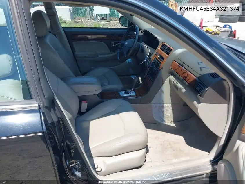 2004 Hyundai Xg350 L VIN: KMHFU45E34A321374 Lot: 42645972