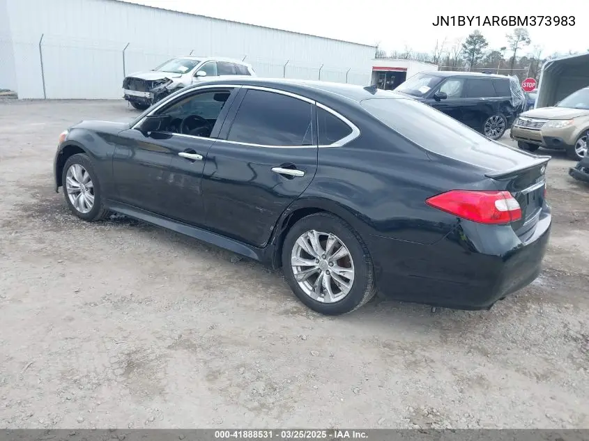 2011 Infiniti M37X VIN: JN1BY1AR6BM373983 Lot: 41888531