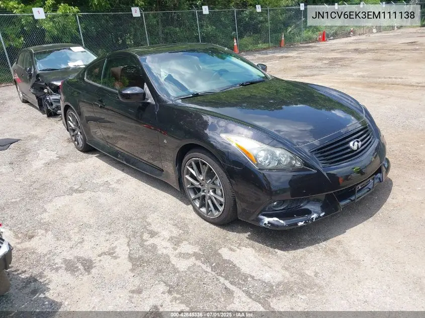 2014 Infiniti Q60 Ipl VIN: JN1CV6EK3EM111138 Lot: 42645336