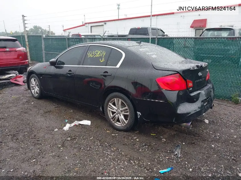 2015 Infiniti Q40 VIN: JN1CV6AR3FM524164 Lot: 42353514