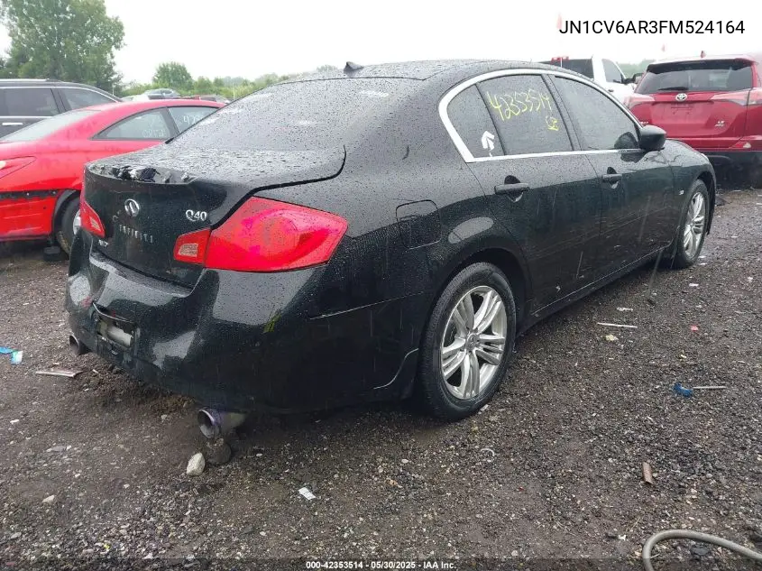 2015 Infiniti Q40 VIN: JN1CV6AR3FM524164 Lot: 42353514