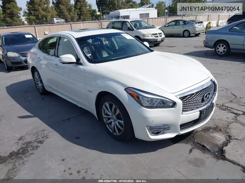 2016 Infiniti Q70H VIN: JN1EY1AP9GM470064 Lot: 42647765
