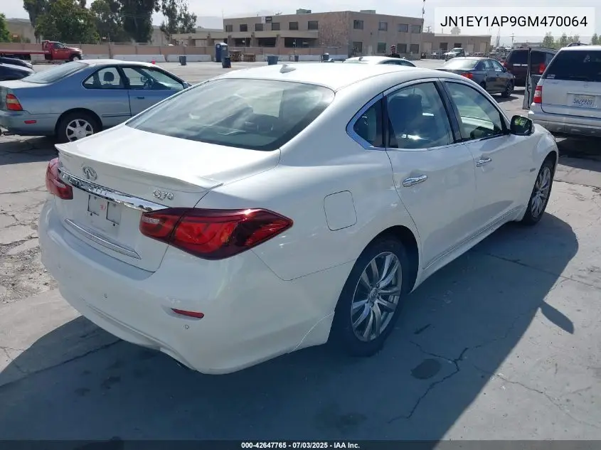 2016 Infiniti Q70H VIN: JN1EY1AP9GM470064 Lot: 42647765
