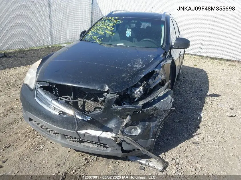 2008 Infiniti Ex35 Journey VIN: JNKAJ09F48M355698 Lot: 12307901