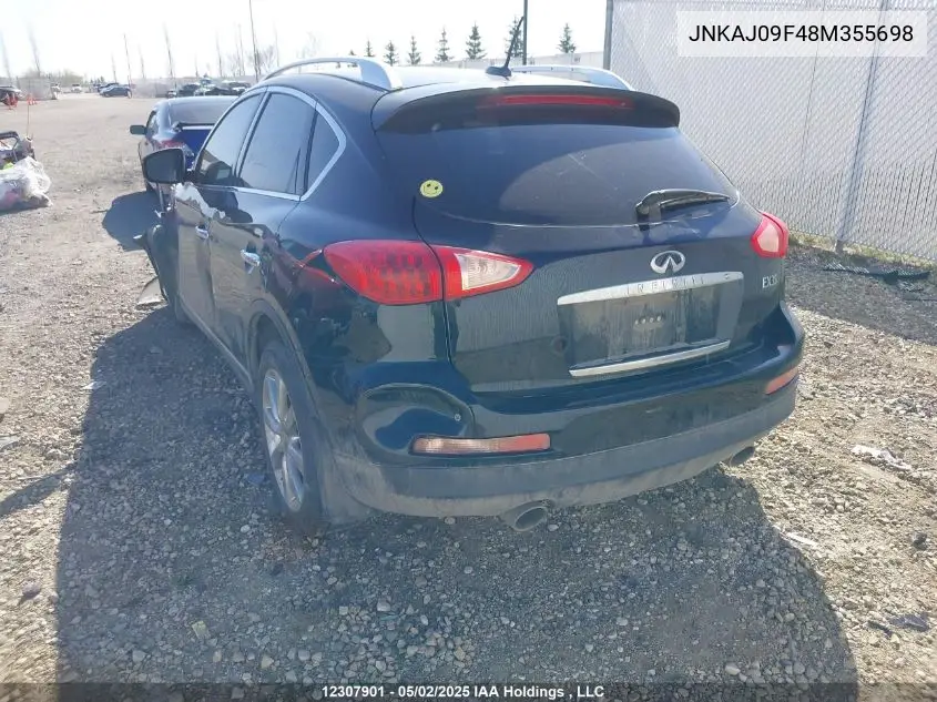 2008 Infiniti Ex35 Journey VIN: JNKAJ09F48M355698 Lot: 12307901