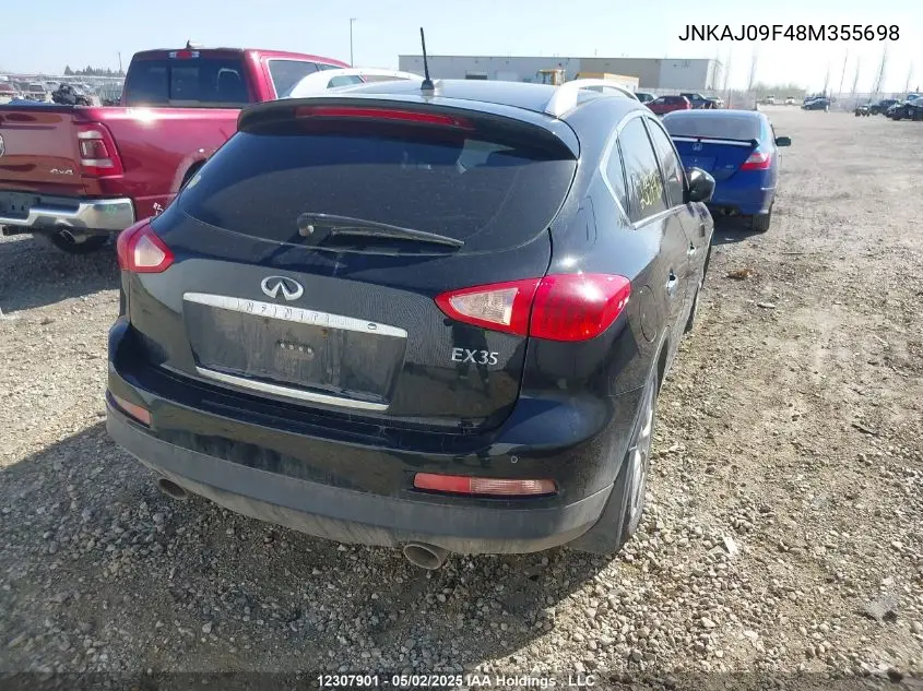 2008 Infiniti Ex35 Journey VIN: JNKAJ09F48M355698 Lot: 12307901