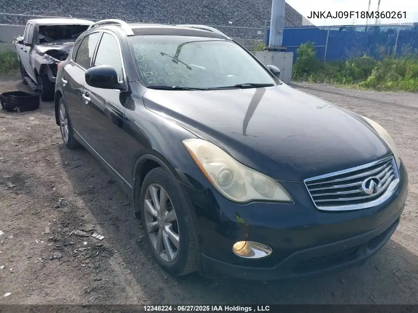 2008 Infiniti Ex35 Journey VIN: JNKAJ09F18M360261 Lot: 12348224