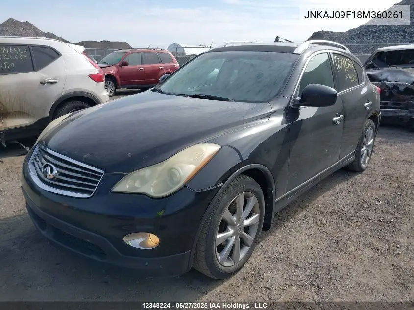 2008 Infiniti Ex35 Journey VIN: JNKAJ09F18M360261 Lot: 12348224