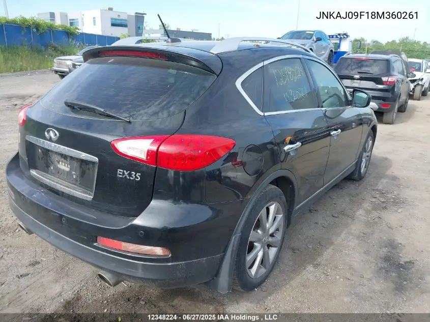 2008 Infiniti Ex35 Journey VIN: JNKAJ09F18M360261 Lot: 12348224