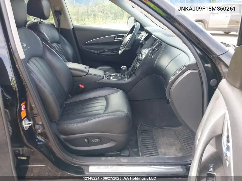2008 Infiniti Ex35 Journey VIN: JNKAJ09F18M360261 Lot: 12348224