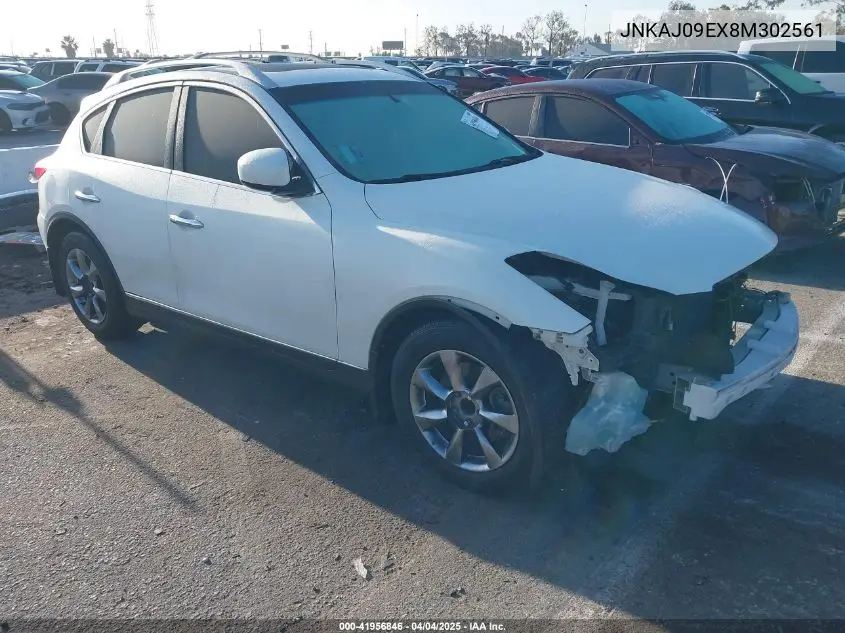 2008 Infiniti Ex35 Journey VIN: JNKAJ09EX8M302561 Lot: 41956846