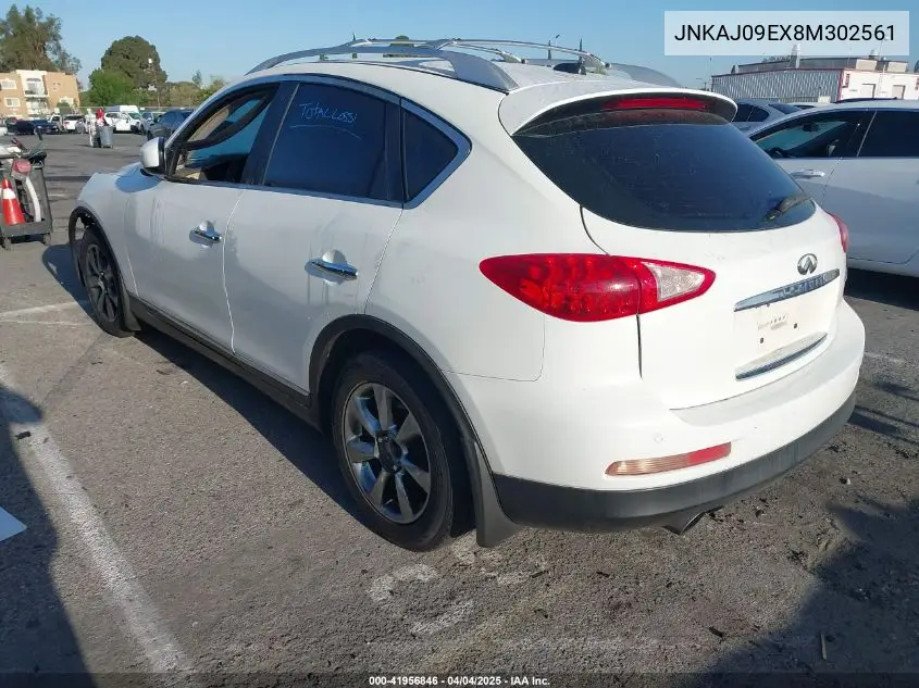 2008 Infiniti Ex35 Journey VIN: JNKAJ09EX8M302561 Lot: 41956846