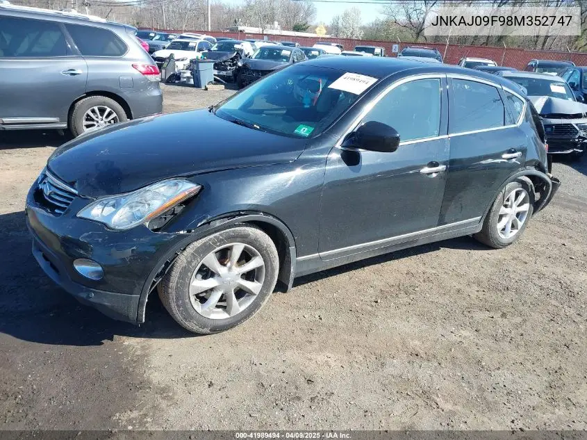 2008 Infiniti Ex35 Journey VIN: JNKAJ09F98M352747 Lot: 41989494