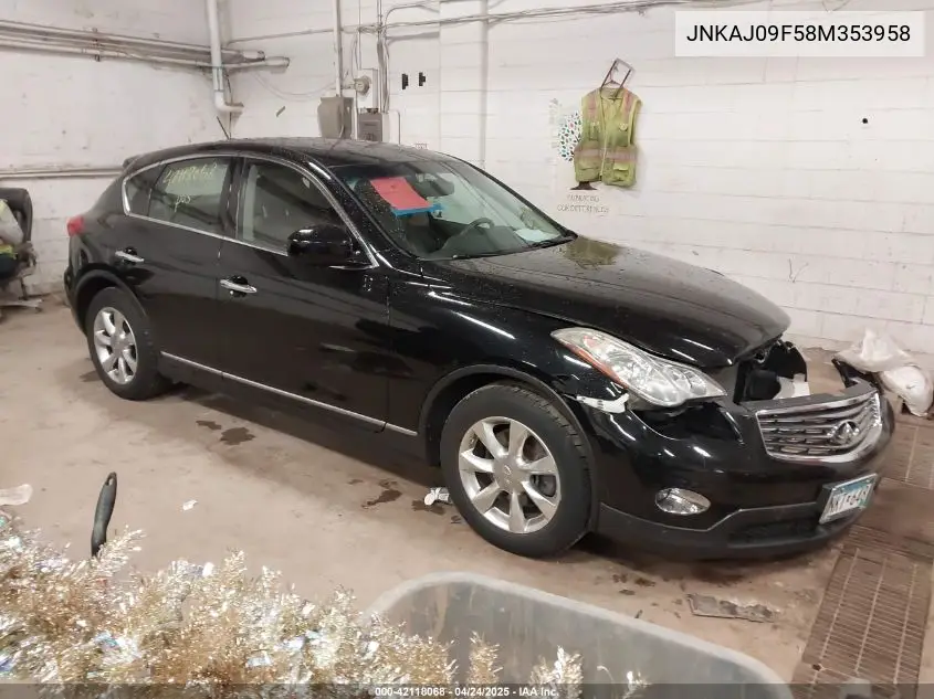 2008 Infiniti Ex35 Journey VIN: JNKAJ09F58M353958 Lot: 42118068