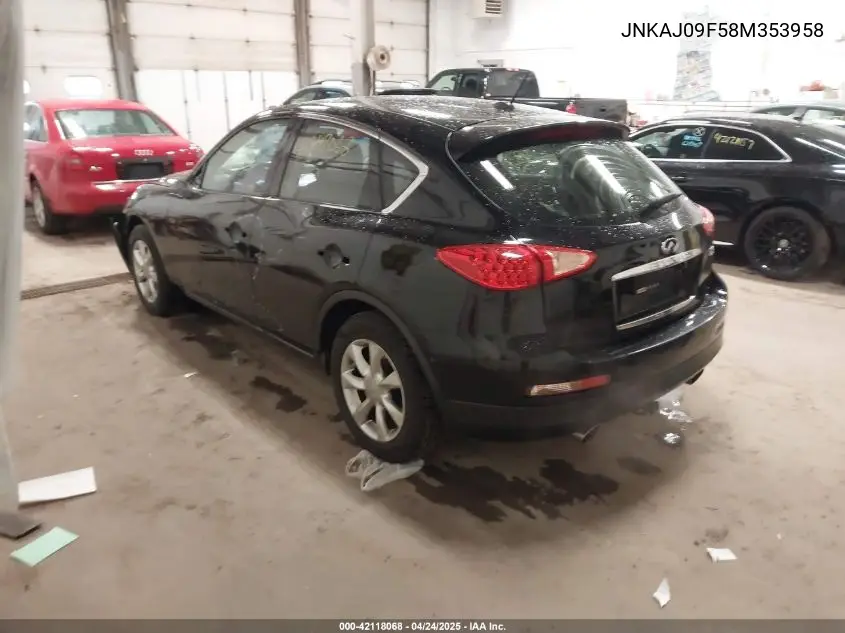 2008 Infiniti Ex35 Journey VIN: JNKAJ09F58M353958 Lot: 42118068
