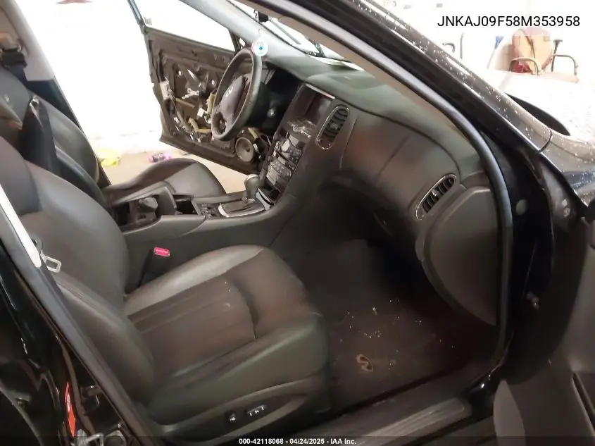 2008 Infiniti Ex35 Journey VIN: JNKAJ09F58M353958 Lot: 42118068