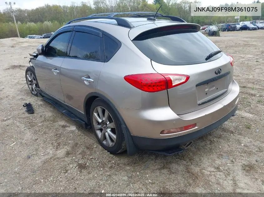 2008 Infiniti Ex35 Journey VIN: JNKAJ09F98M361075 Lot: 42145599