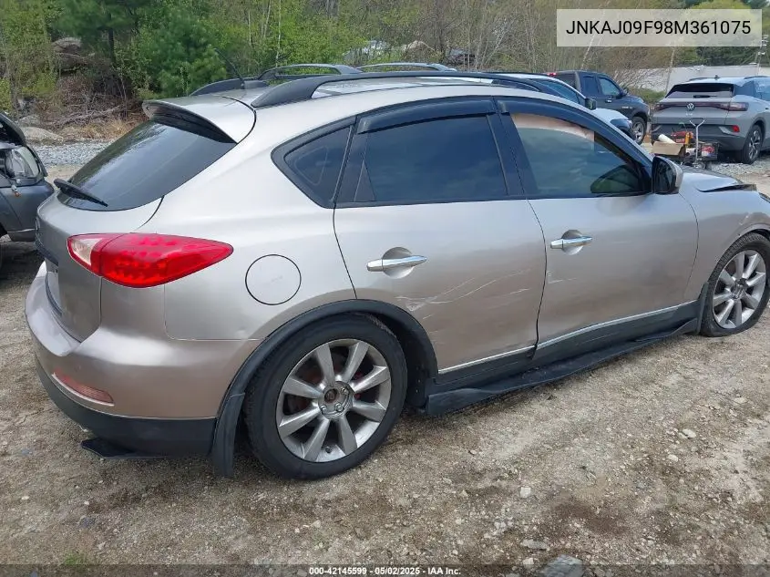 2008 Infiniti Ex35 Journey VIN: JNKAJ09F98M361075 Lot: 42145599