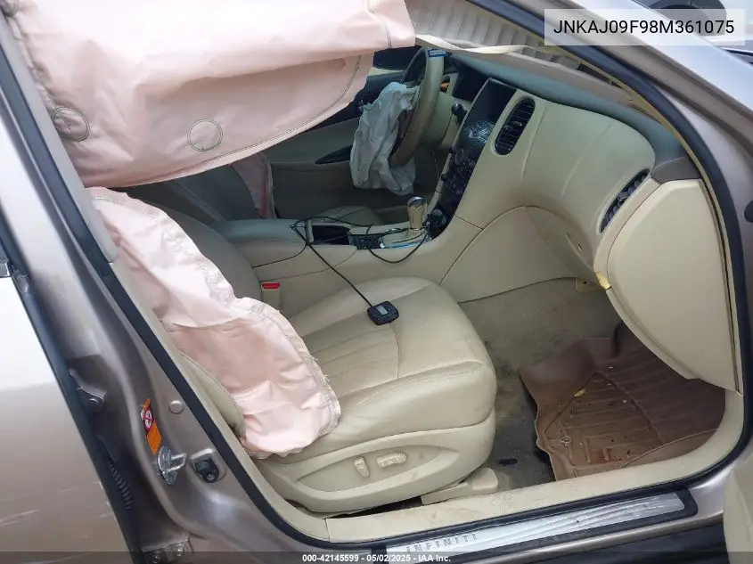 2008 Infiniti Ex35 Journey VIN: JNKAJ09F98M361075 Lot: 42145599