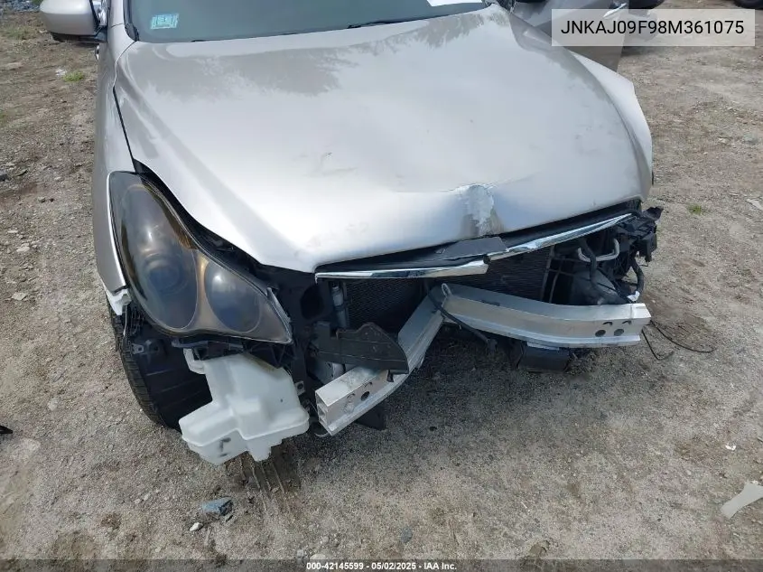 2008 Infiniti Ex35 Journey VIN: JNKAJ09F98M361075 Lot: 42145599