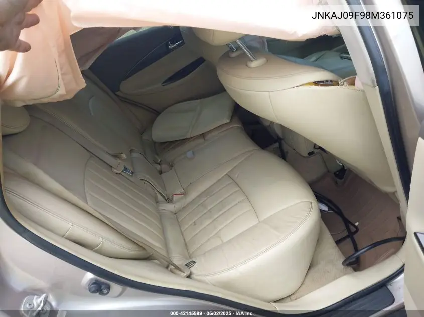 2008 Infiniti Ex35 Journey VIN: JNKAJ09F98M361075 Lot: 42145599