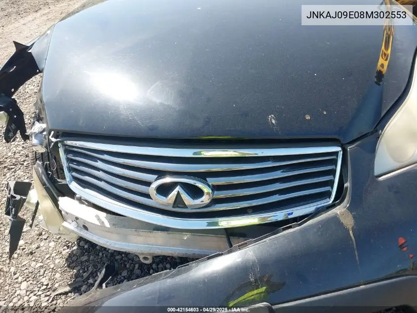 2008 Infiniti Ex35 Journey VIN: JNKAJ09E08M302553 Lot: 42154603