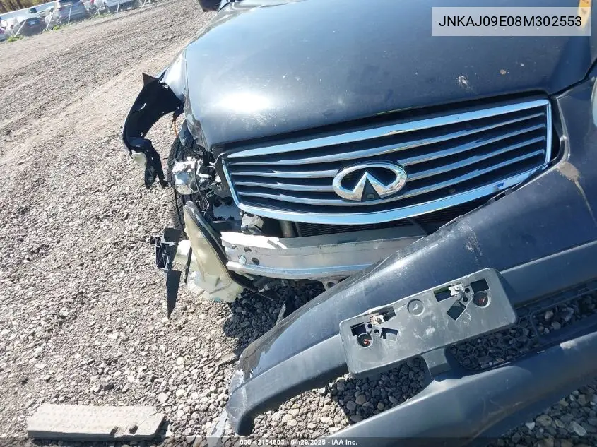 2008 Infiniti Ex35 Journey VIN: JNKAJ09E08M302553 Lot: 42154603