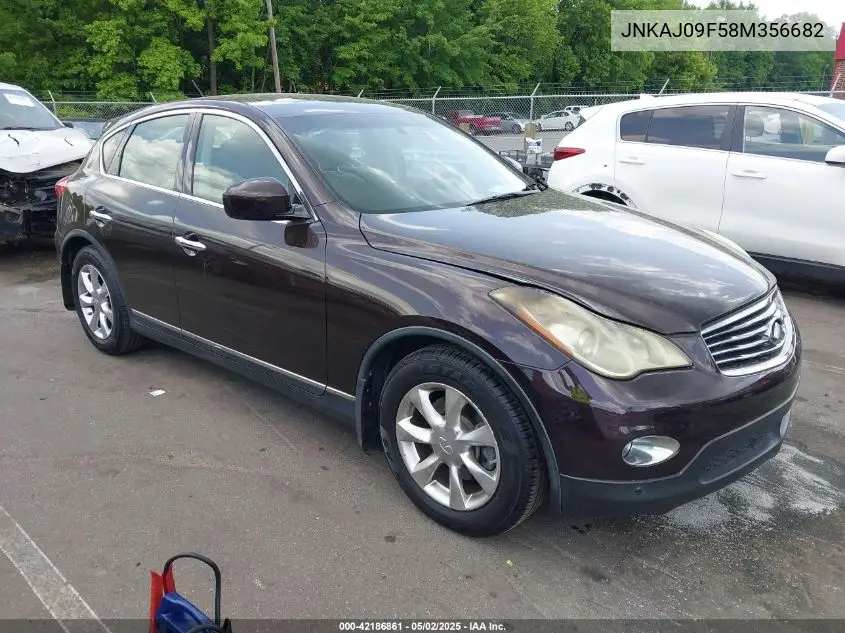 2008 Infiniti Ex35 Journey VIN: JNKAJ09F58M356682 Lot: 42186861