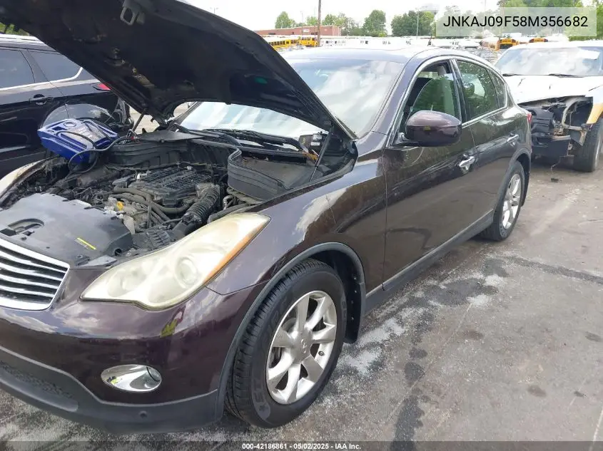 2008 Infiniti Ex35 Journey VIN: JNKAJ09F58M356682 Lot: 42186861