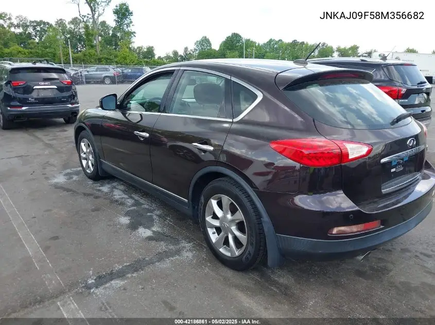 2008 Infiniti Ex35 Journey VIN: JNKAJ09F58M356682 Lot: 42186861