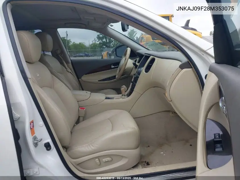 2008 Infiniti Ex35 Journey VIN: JNKAJ09F28M353075 Lot: 42253019