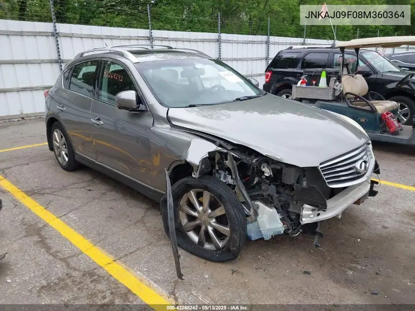 2008 Infiniti Ex35 Journey VIN: JNKAJ09F08M360364 Lot: 42268242