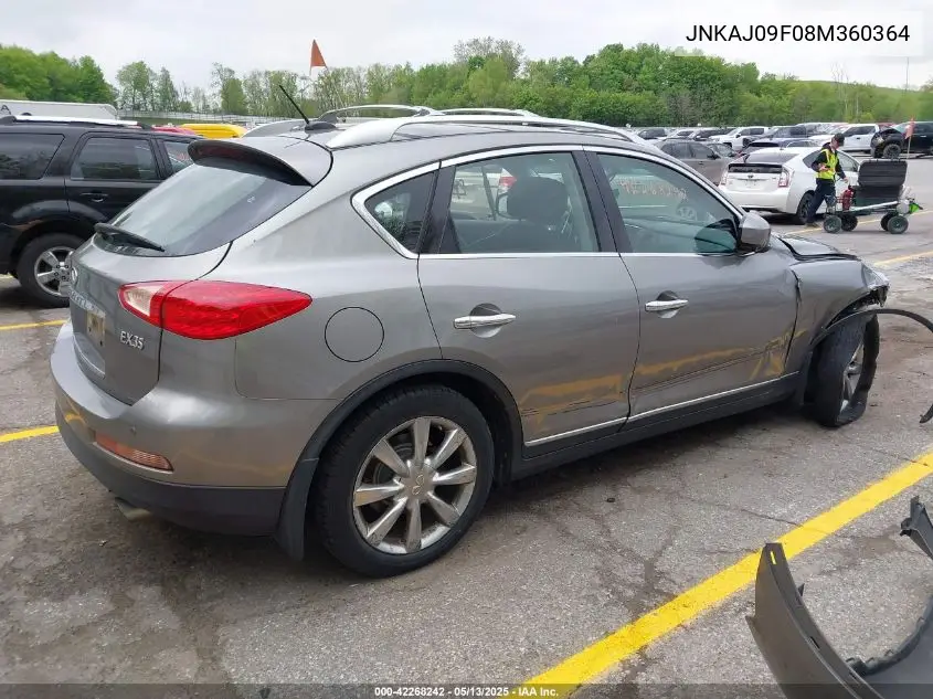 2008 Infiniti Ex35 Journey VIN: JNKAJ09F08M360364 Lot: 42268242