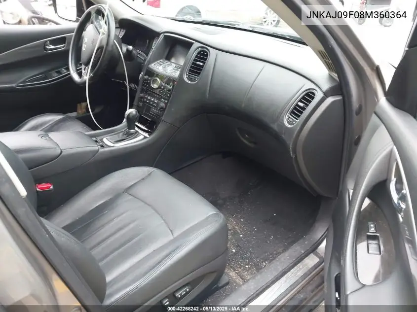 2008 Infiniti Ex35 Journey VIN: JNKAJ09F08M360364 Lot: 42268242