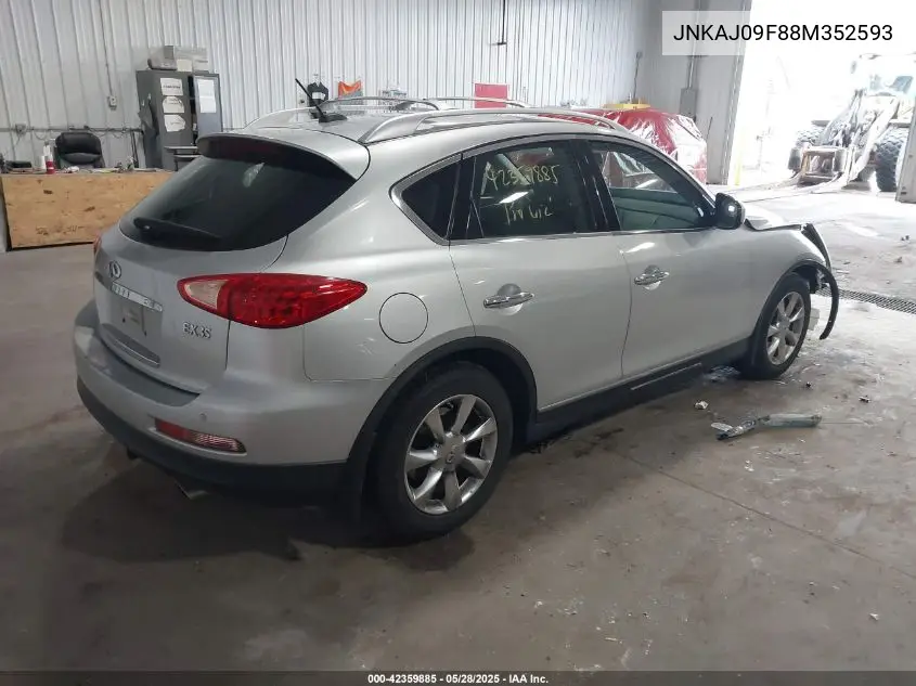 2008 Infiniti Ex35 Journey VIN: JNKAJ09F88M352593 Lot: 42359885