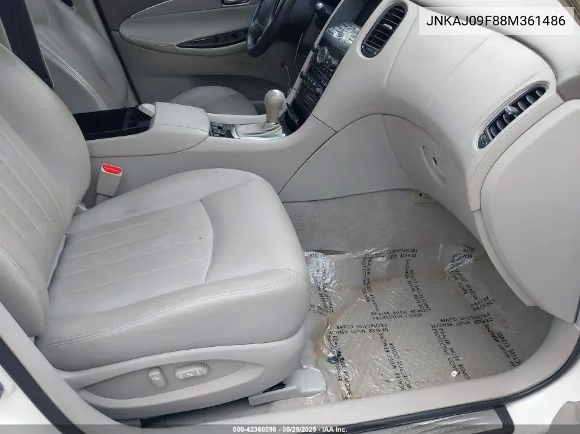 2008 Infiniti Ex35 Journey VIN: JNKAJ09F88M361486 Lot: 42368598